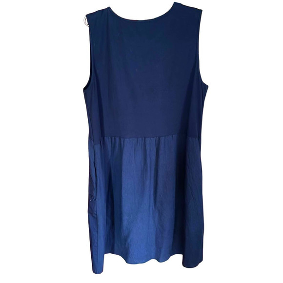 Cynthia Rowley linen/knit shift plus size 2X navy blue - Picture 4 of 4